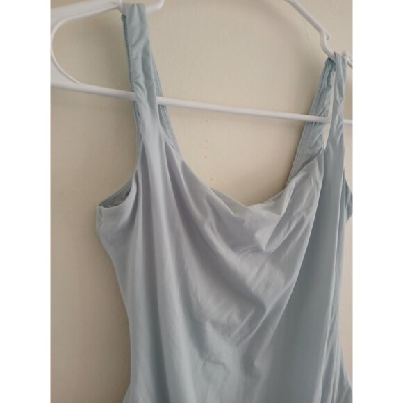 Skims Womens S Blue Cowl Neck Bodysuit Leotard Tank Shapewear Y2K 90s Revival - Picture 3 of 6